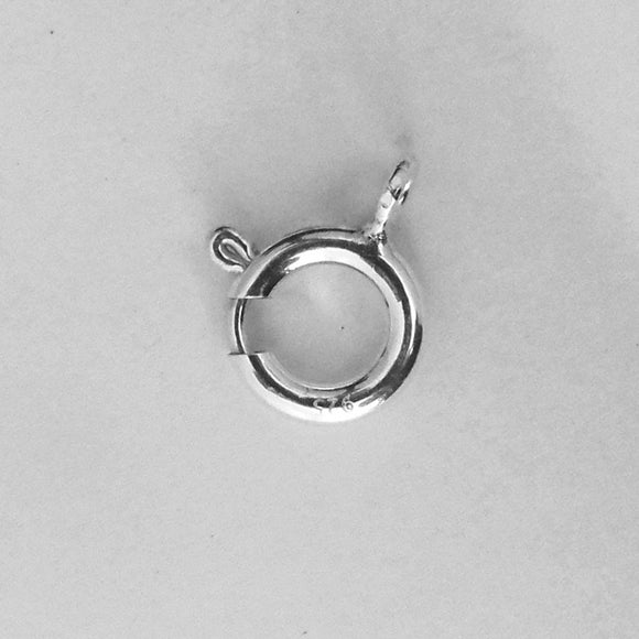 Sterling sil 10mm bolt ring clasp 5pcs