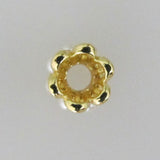 Metal 5x8mm Pearl/Gld 4pcs