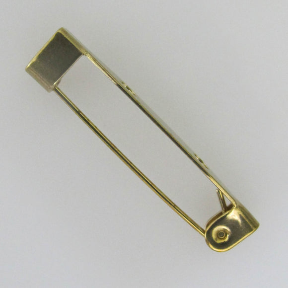 Metal 32mm brooch back brass 10pcs
