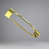 Metal 25mm brooch back brass 10pcs