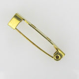 Metal 25mm brooch back brass 10pcs