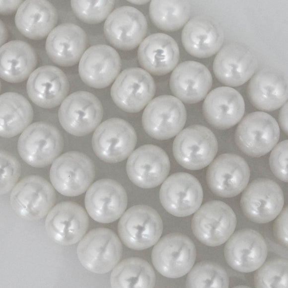Semi Prec 10mm rnd Pearl IVORY 47pcs