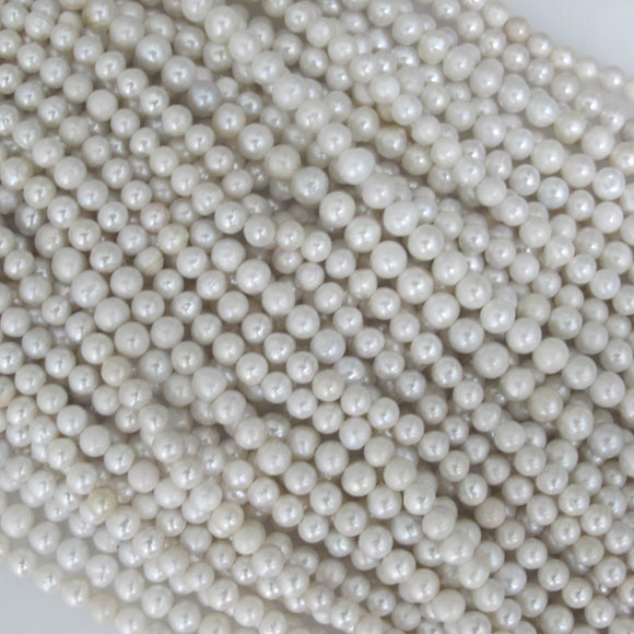 Not Available in the Prahran Store - Semi prec 4mm rnd ivory pearl 80+pcs