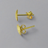 Sterling Sil 14K 8mm heart E/R Sparkl 2p