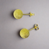Sterling Sil 14K 8mm ball stud Sparkl 2p