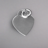Sterling sil 13mm heart + ring 1pc
