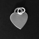 Sterling sil 13mm heart + ring 1pc