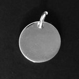 Sterling sil 15mm round charm + ring 1pc