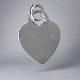Sterling sil 20mm heart charm + ring 1pc