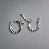 Sterling sil 12mm x 2mm hoops 2pcs