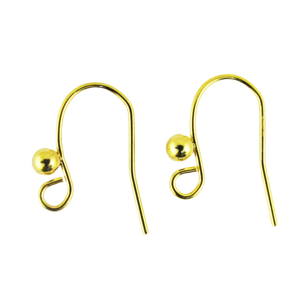 Metal 3mm ball hook NF GLD 50pcs
