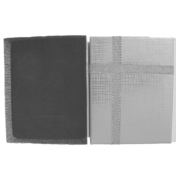 Gift Box 9x7cm black insert Silver 2pcs