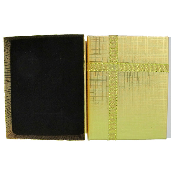 Gift Box 9x7cm black insert Gold 2pcs