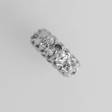 Metal 3x8mm diamonte washer NF SIL 4pcs