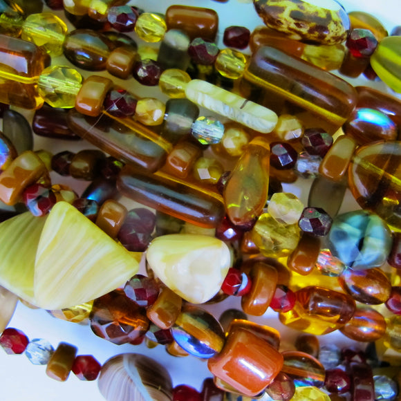 Cz MULTI Amber mix (25+BEADS) 20cm