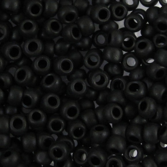 Toho #8 2612F rnd semi glazed jet 10g