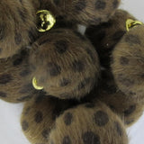Synethic Fur 25mm charm Gld/Blk/Brn 10pc