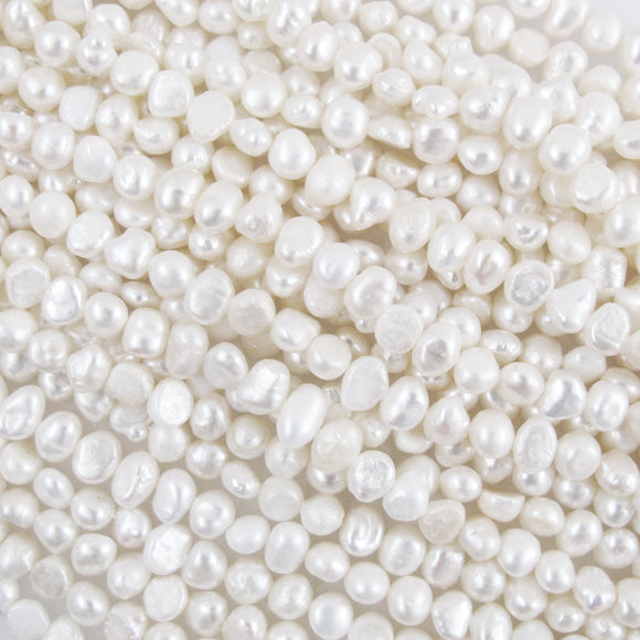 Semi prec 5.5mm flat potato pearl 65+pcs