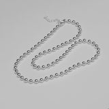 Metal 4mm rnd BALL CHAIN 40cm NF SIL 1pc