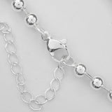 Metal 4mm rnd BALL CHAIN 40cm NF SIL 1pc