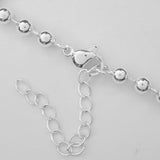 Metal 4mm rnd BALL CHAIN 55cm NF SIL 1pc