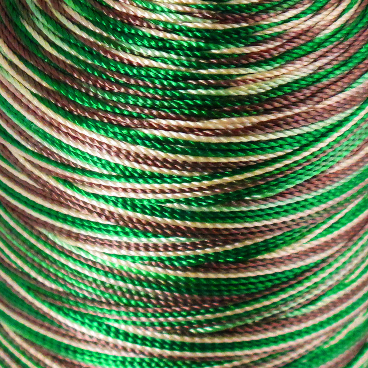 Thread 0.5mm Verigated Green/Grey 250mt – Wholesale Beads