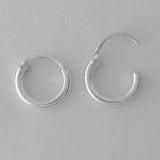 Sterling Sil 8mm x 1.5mm hoop 2pcs