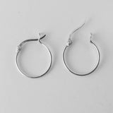 Sterling Sil 18mm x 1.2mm hoop 2pcs