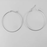 Sterling Sil 45mmx 1.5mm hoop 2pcs