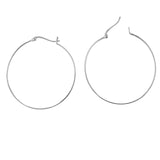 Sterling Sil 45mmx 1.5mm hoop 2pcs