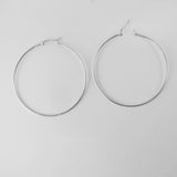 Sterling Sil 65mm x 1.5mm hoop 2pcs