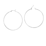 Sterling Sil 65mm x 1.5mm hoop 2pcs