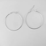 Sterling Sil 40mm x 1.2mm hoop 2pcs