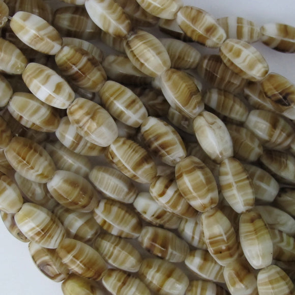 Cz 11x7mm oval 6sided 3t choco 18pcs