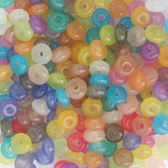 Cg 4x8mm demi donut pastel 40g/100+pcs NFD