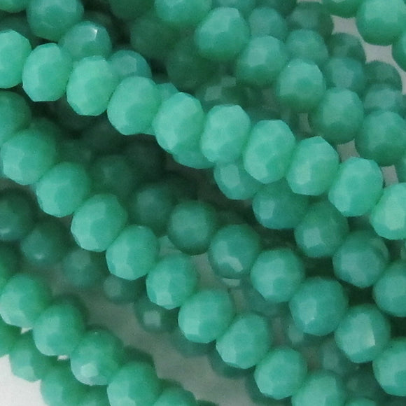 Cg 2x3mm faceted rond dark Teal 185+ pcs