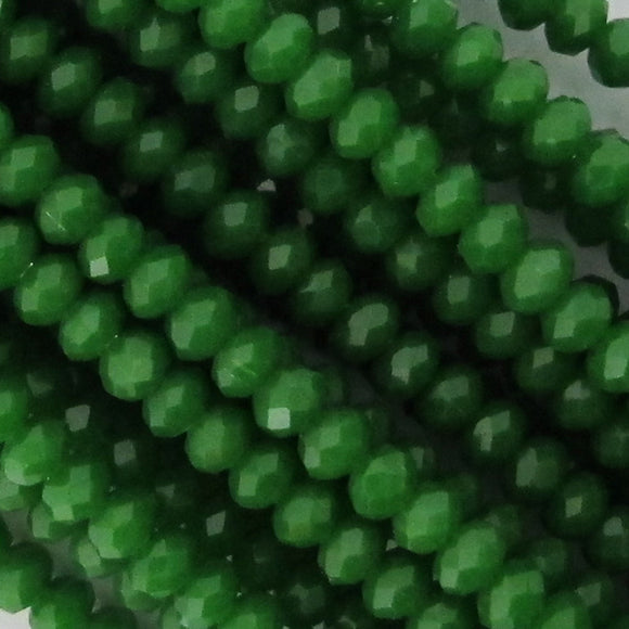 Cg 2x3mm faceted rond Moss 185+ pcs