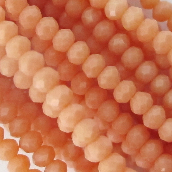 Cg 2x3mm faceted rond Salmon 185+ pcs