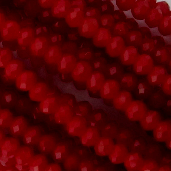 Cg 2x3mm faceted rond Garnet 185+ pcs