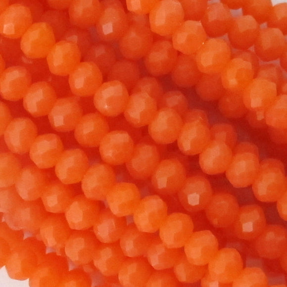 Cg 2x3mm faceted rond Orange 185+ pcs