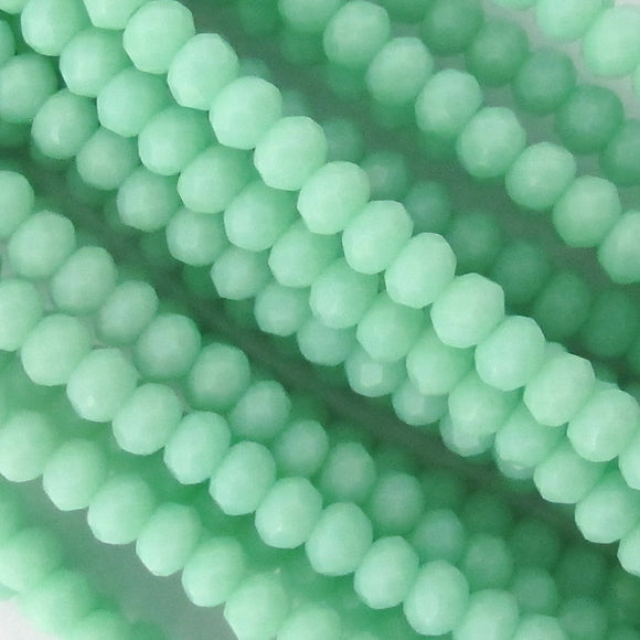 Cg 2x3mm faceted rond Mint 185+ pcs