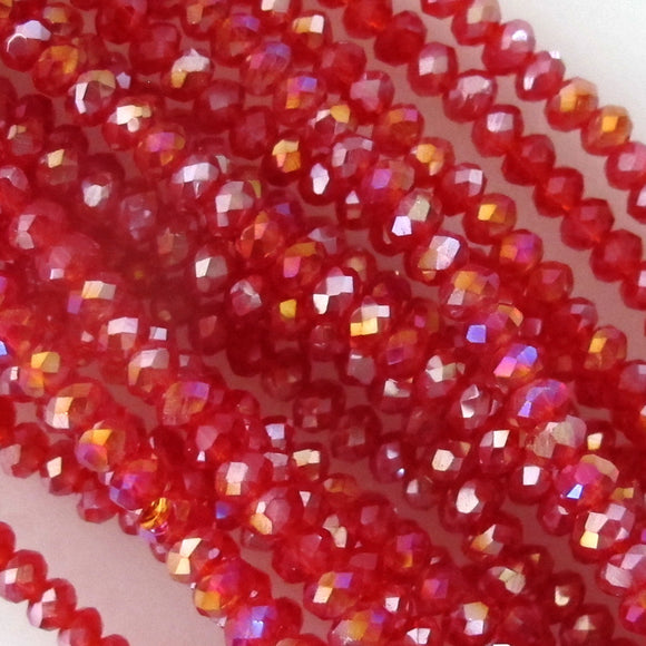 Cg 3x3.5mm facet rond Fushsia AB 125+ p