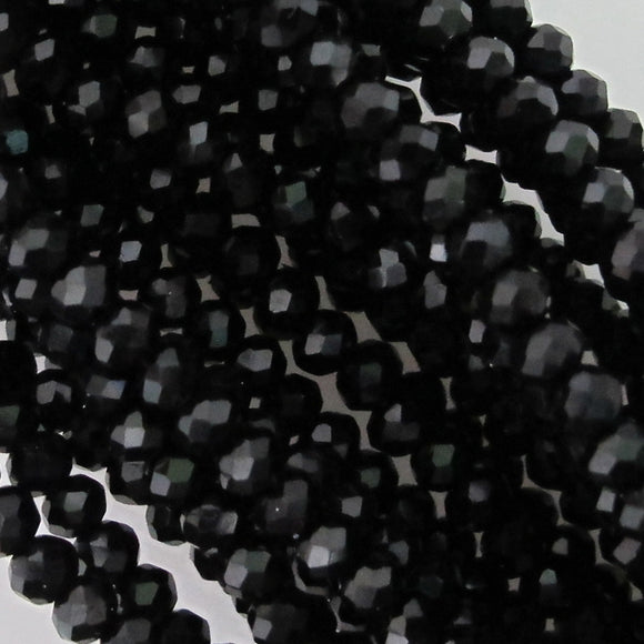 Cg 3x3.5mm face rond OPAQ BLACK 125+p