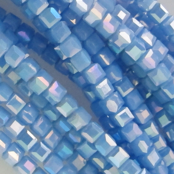 Cg 2mm cube Periwinle AB 185pcs