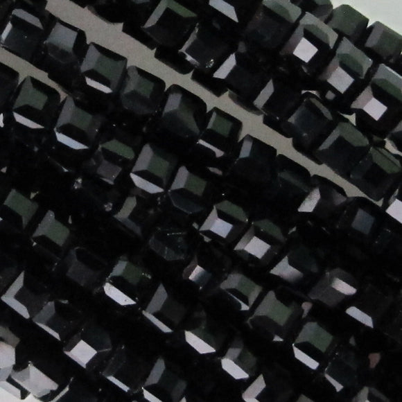 Cg 2mm cube Opaque Black Luster 185pcs