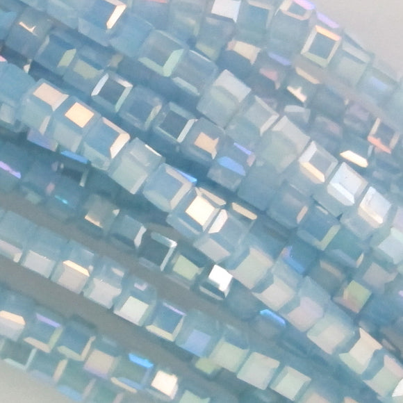 Cg 2mm cube Light Sapphire AB 185pcs