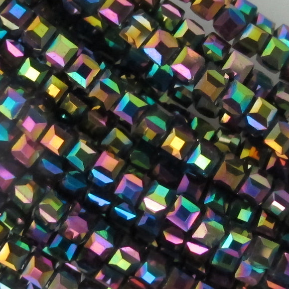 Cg 2mm cube Purple Iris AB 185pcs