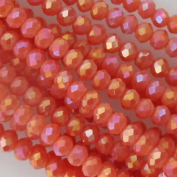 Cg 3x3.5mm facet rond Coral AB 125+p