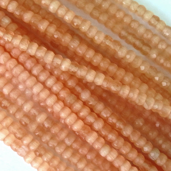 Cg 2x3mm rond Catseye SALMON 90pcs