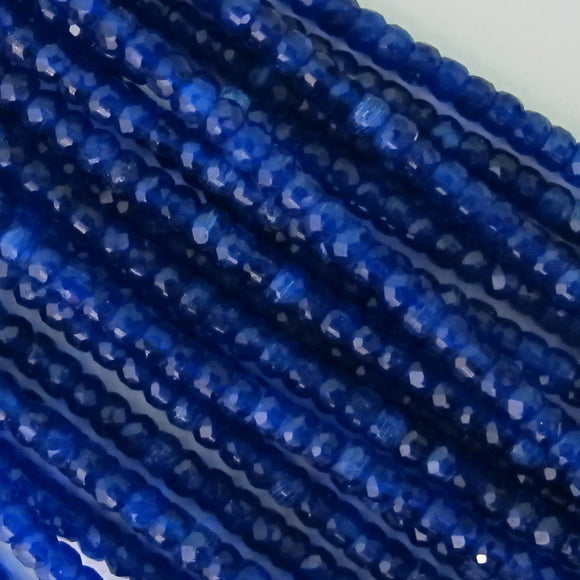 Cg 2x3mm rond Catseye ROYAL BLUE 90pcs